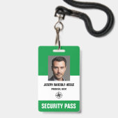 BADGE DE SÉCURITÉ - Carte d'identité avec photo (Avant avec lanière)