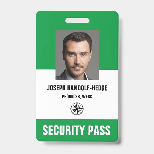 BADGE DE SÉCURITÉ - Carte d'identité avec photo (Avant)