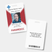 Badge de sécurité d'ambulancier (Avant & arrière)