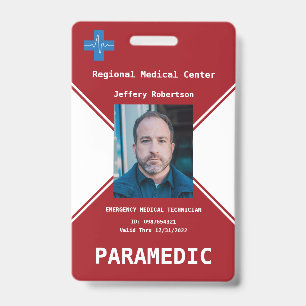 Badge de sécurité d'ambulancier