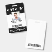 Badge de sécurité de la carte d'identité de l'empl (Avant & arrière)