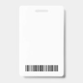 Badge de sécurité de la carte d'identité de l'empl (Arrière)