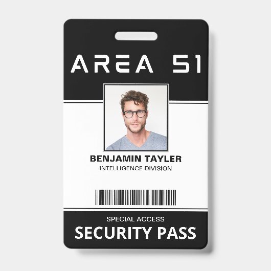 Badge de sécurité de la carte d'identité de l'empl (Avant)