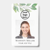 Badge de sécurité de la société de photo d'employé (Avant)