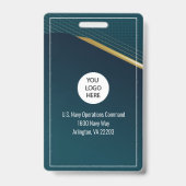 Badge de sécurité de la société de photo d'identif (Arrière)