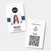 Badge de sécurité de la société de photo d'identit (Avant & arrière)