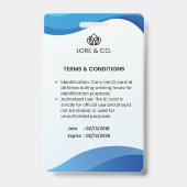 Badge de sécurité de la société d'identification p (Arrière)