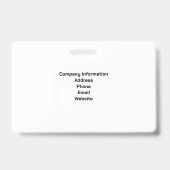 Badge de sécurité de l'entreprise (Arrière)