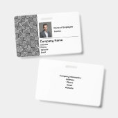 Badge de sécurité de l'entreprise (Avant & arrière)
