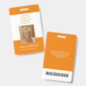 Badge de sécurité de photo d'identité de l'employé (Avant & arrière)