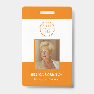 Badge de sécurité de photo d'identité de l'employé