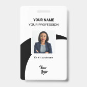 Badge de sécurité de photo d'identité d'employé co (Avant)
