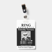 Badge de sécurité de porteur de bague (Avant avec clip)