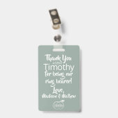 Badge de sécurité de porteur de bague en granite v (Arrière avec clip)