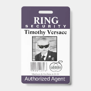 Badge de sécurité de porteur de bague Very Perri