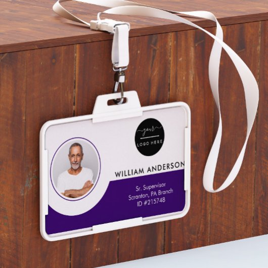 Badge de sécurité d'entreprise de carte d'identité