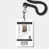 Badge de sécurité d'entreprise personnalisé simple (Avant avec lanière)