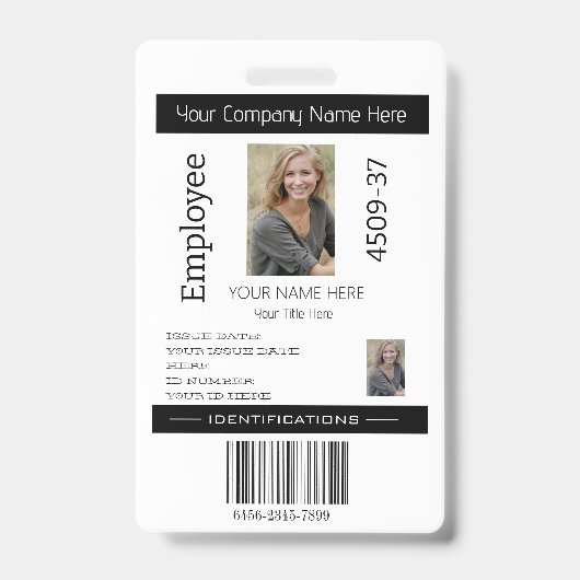 Badge de sécurité d'entreprise personnalisé simple (Avant)