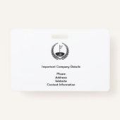 BADGE DE SÉCURITÉ DES ÉVÉNEMENTS SPÉCIAUX DE GOLF (Dos)