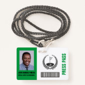 BADGE DE SÉCURITÉ DES ÉVÉNEMENTS SPÉCIAUX DE GOLF (Devant avec lanière)