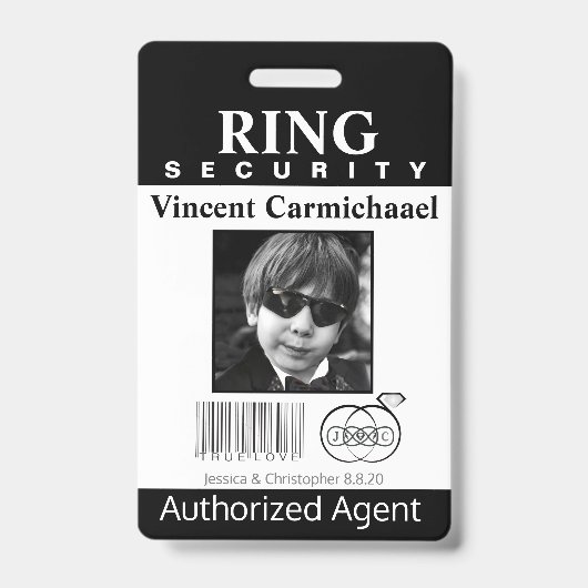 Badge de sécurité du porteur de bague (Avant)