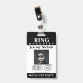Badge de sécurité du porteur de bague (Avant avec clip)
