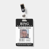 Badge de sécurité du porteur de bague (Avant avec clip)