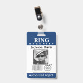 Badge de sécurité du porteur de bague (Avant avec clip)