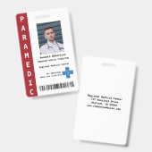 Badge de sécurité ID Paramedic (Recto et verso)