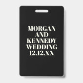 Badge de sécurité Mariage Tuxedo (Back)