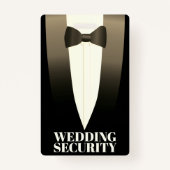 Badge de sécurité Mariage Tuxedo (Devant)