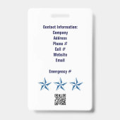 Badge de sécurité média avec code QR pour événemen (Arrière)