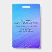 Badge de sécurité photo couleur pour la santé à do (Arrière)