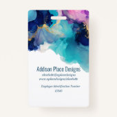 Badge de sécurité pour employés avec image abstrai (Dos)