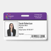 Badge de sécurité pour employés - Horizontal (Avant)
