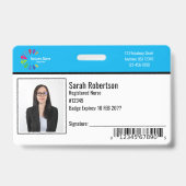 Badge de sécurité pour employés - Horizontal (Avant)