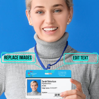 Badge de sécurité pour employés - Horizontal