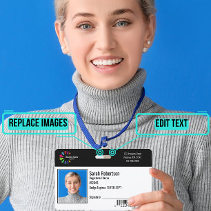 Badge de sécurité pour employés - Horizontal