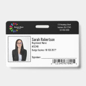 Badge de sécurité pour employés - Horizontal (Avant)