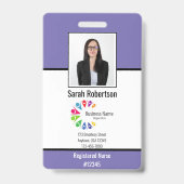 Badge de sécurité pour employés - Vertical (Avant)