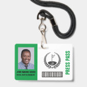 BADGE DE SÉCURITÉ POUR MANIFESTATION GOLFIQUE SPÉC (Avant avec lanière)