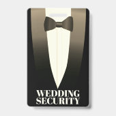 Badge de sécurité pour mariage en smoking (Avant)