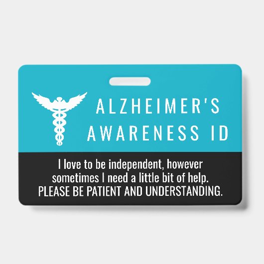 Badge de sensibilisation à la maladie d'Alzheimer (Avant)