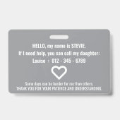 Badge de sensibilisation à la maladie de Parkinson (Arrière)