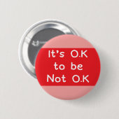 Badge de sensibilisation à la santé mentale Il est (Devant & derrière)