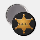 Badge de shérif - aimant (Recto/Verso)