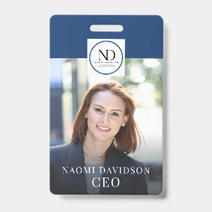 Badge de société avec photo d'identité de l'employ