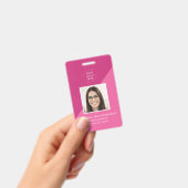Badge de société de photo d'identité d'employé (Manuel / portable)