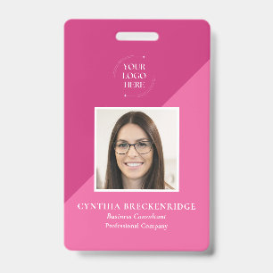 Badge de société de photo d'identité d'employé