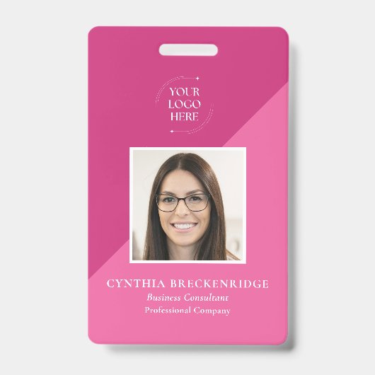 Badge de société de photo d'identité d'employé (Avant)